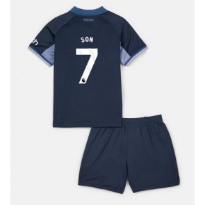 Lacne Dětský Futbalové dres Tottenham Hotspur Son Heung-min #7 2023-24 Krátky Rukáv - Preč (+ trenírky)
